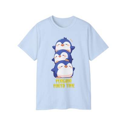 100% Cotton Short Sleeve Tee | Kawaii-Penguin-002