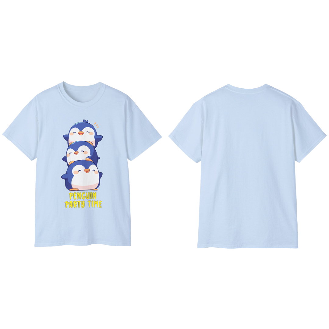 100% Cotton Short Sleeve Tee | Kawaii-Penguin-002