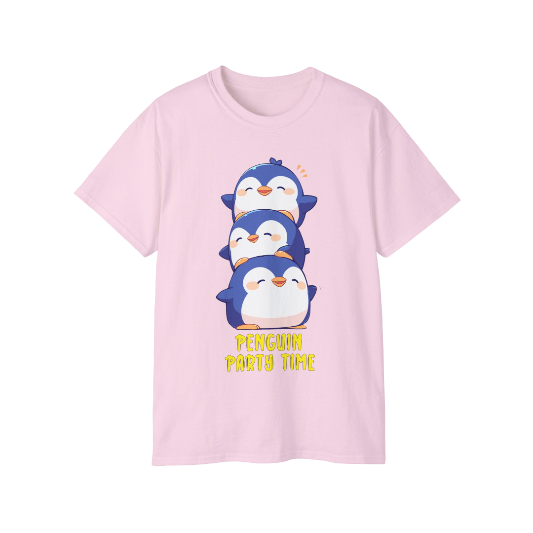 100%纯棉短袖T恤 | Kawaii-Penguin-002