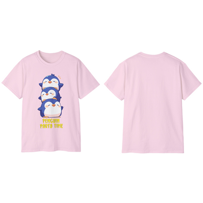 100% Cotton Short Sleeve Tee | Kawaii-Penguin-002