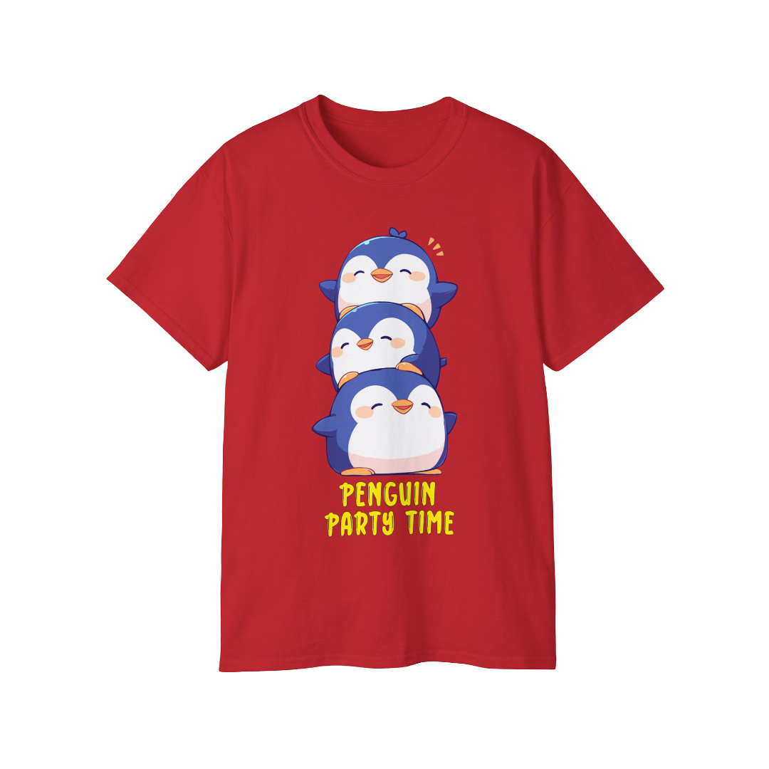 100%纯棉短袖T恤 | Kawaii-Penguin-002