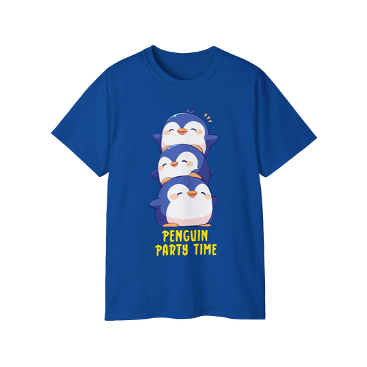 Cute Cotton T-Shirt TSS-2405-Kawaii-Penguin-002
