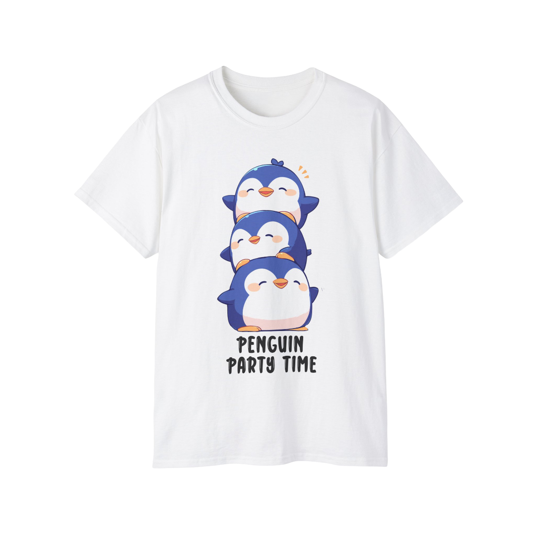 100%纯棉短袖T恤 | Kawaii-Penguin-002