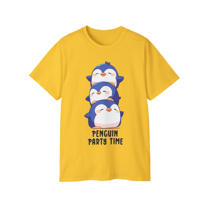 100% Cotton Short Sleeve Tee | Kawaii-Penguin-002