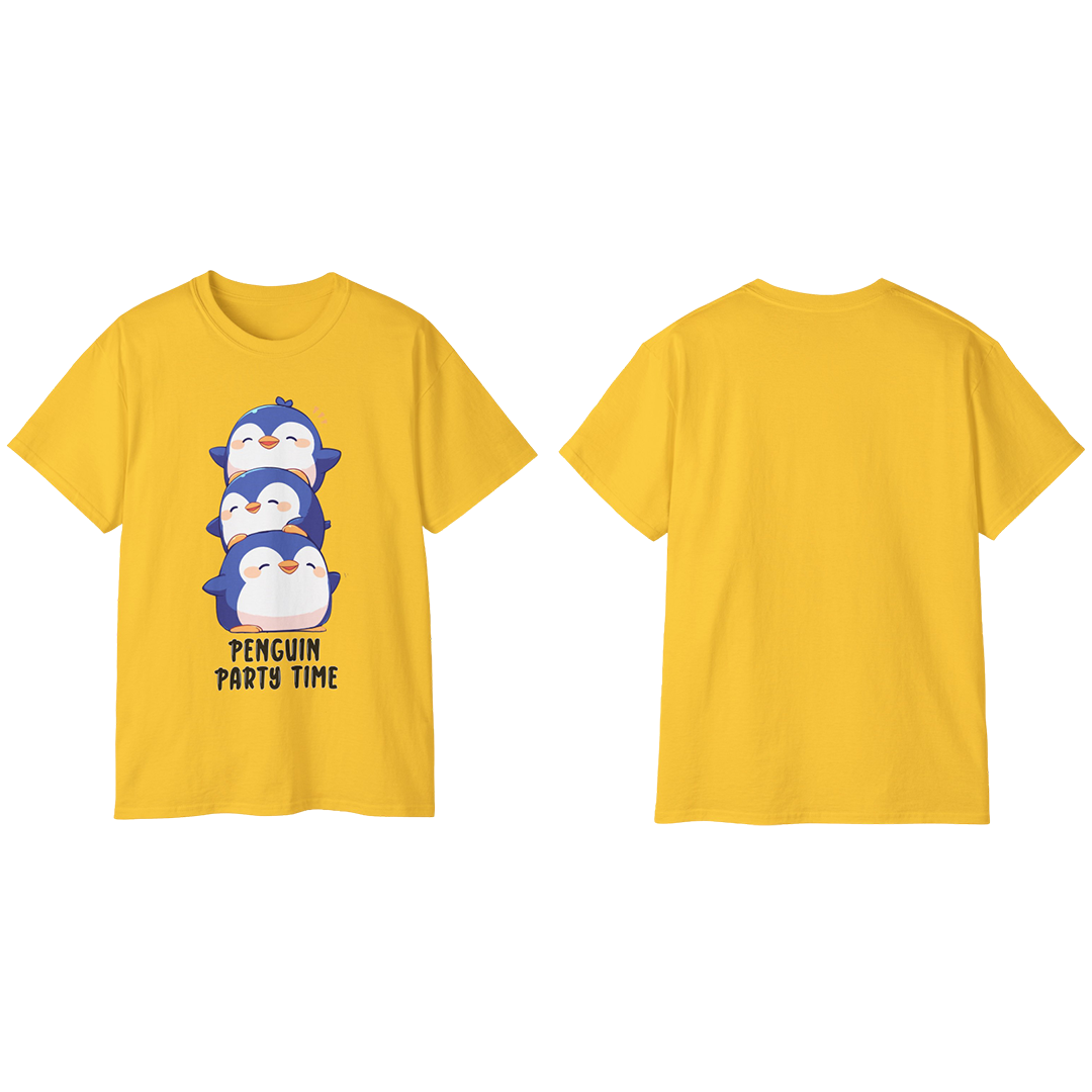 100% Cotton Short Sleeve Tee | Kawaii-Penguin-002