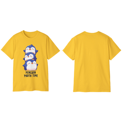 100% Cotton Short Sleeve Tee | Kawaii-Penguin-002