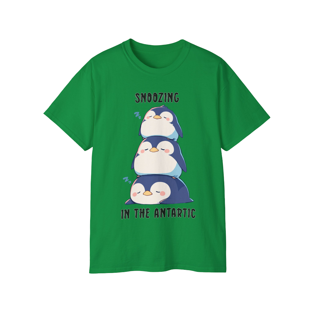 100% Cotton Short Sleeve Tee | Kawaii-Penguin-003