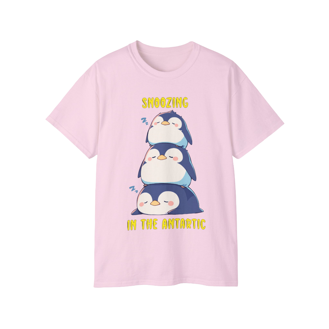 100% Cotton Short Sleeve Tee | Kawaii-Penguin-003