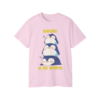 100% Cotton Short Sleeve Tee | Kawaii-Penguin-003