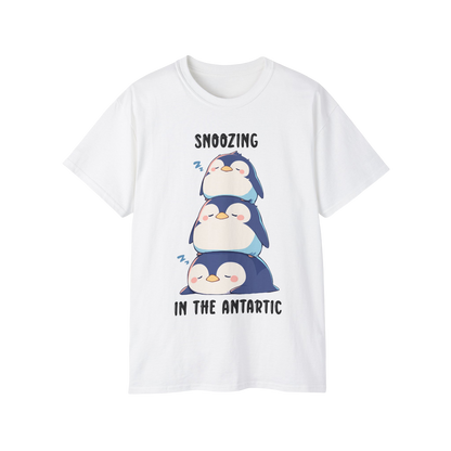 100% Cotton Short Sleeve Tee | Kawaii-Penguin-003