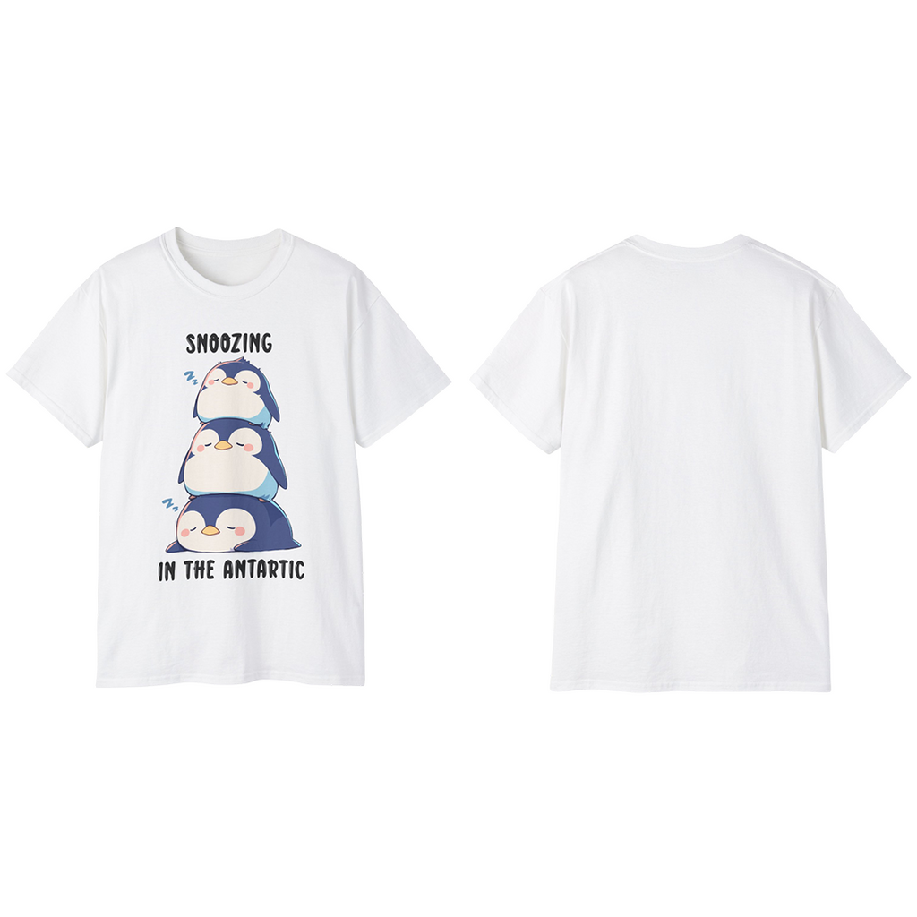 100%纯棉短袖T恤 | Kawaii-Penguin-003