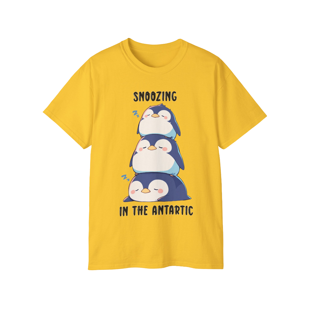 100% Cotton Short Sleeve Tee | Kawaii-Penguin-003