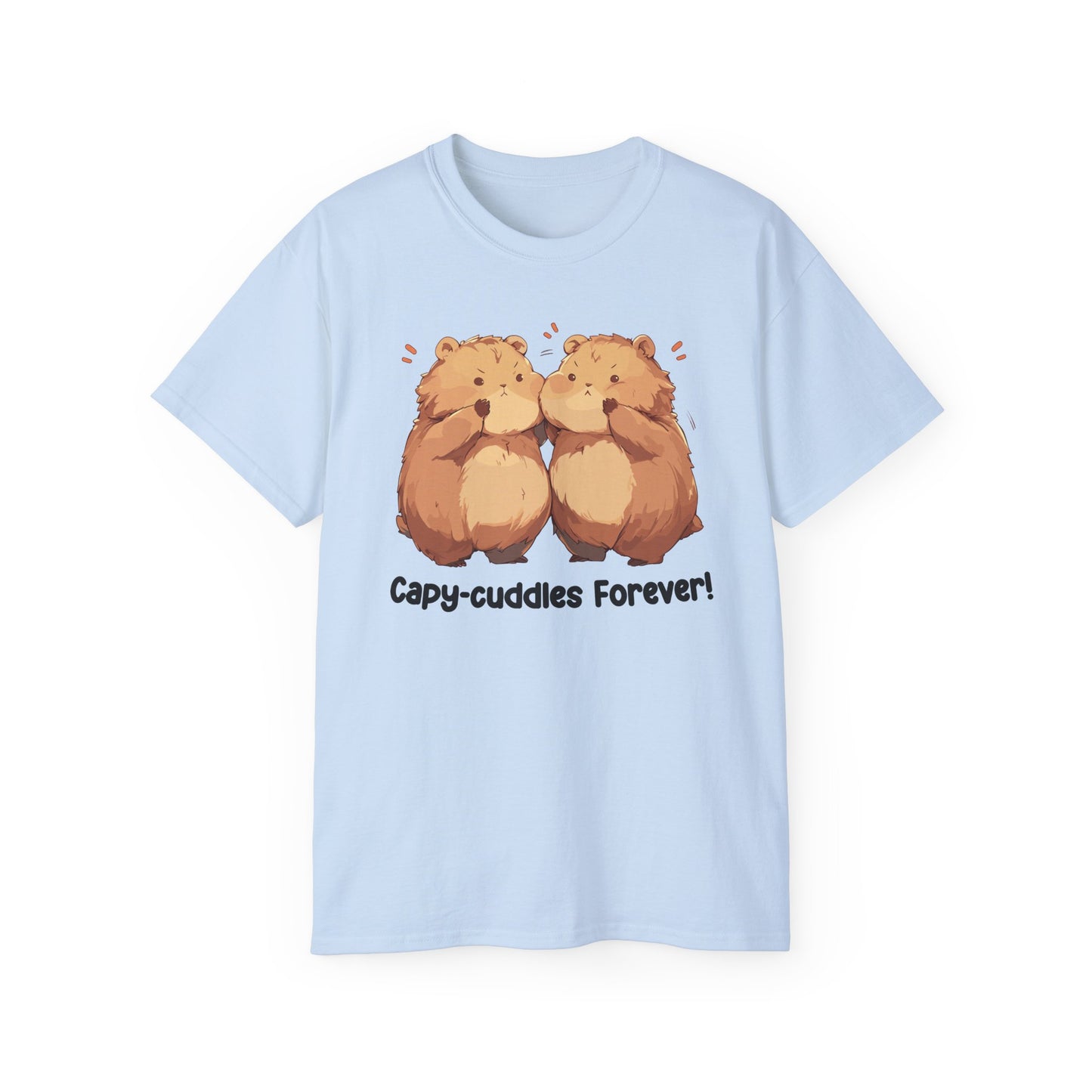 100% Cotton Short Sleeve Tee | Kawaii-Capybara-001