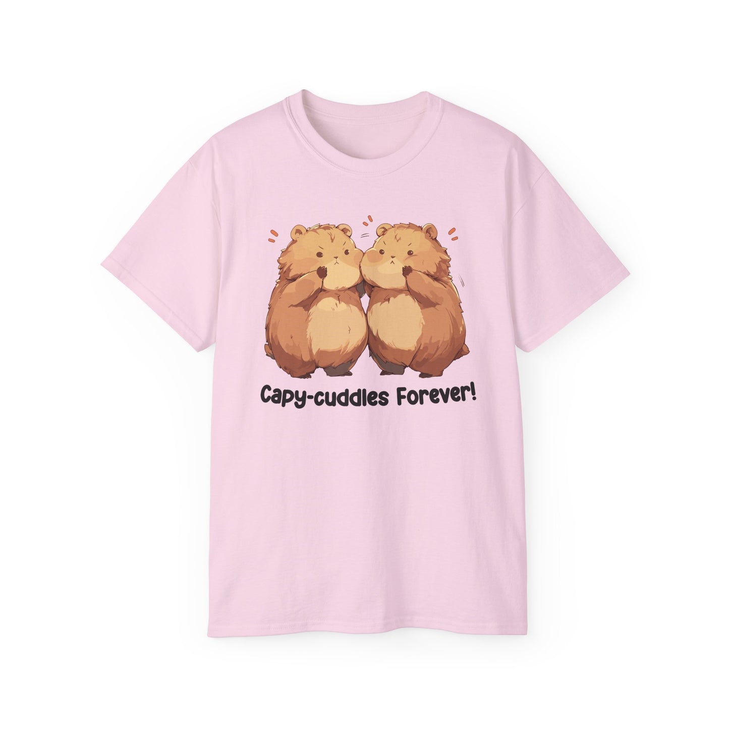 100% Cotton Short Sleeve Tee | Kawaii-Capybara-001