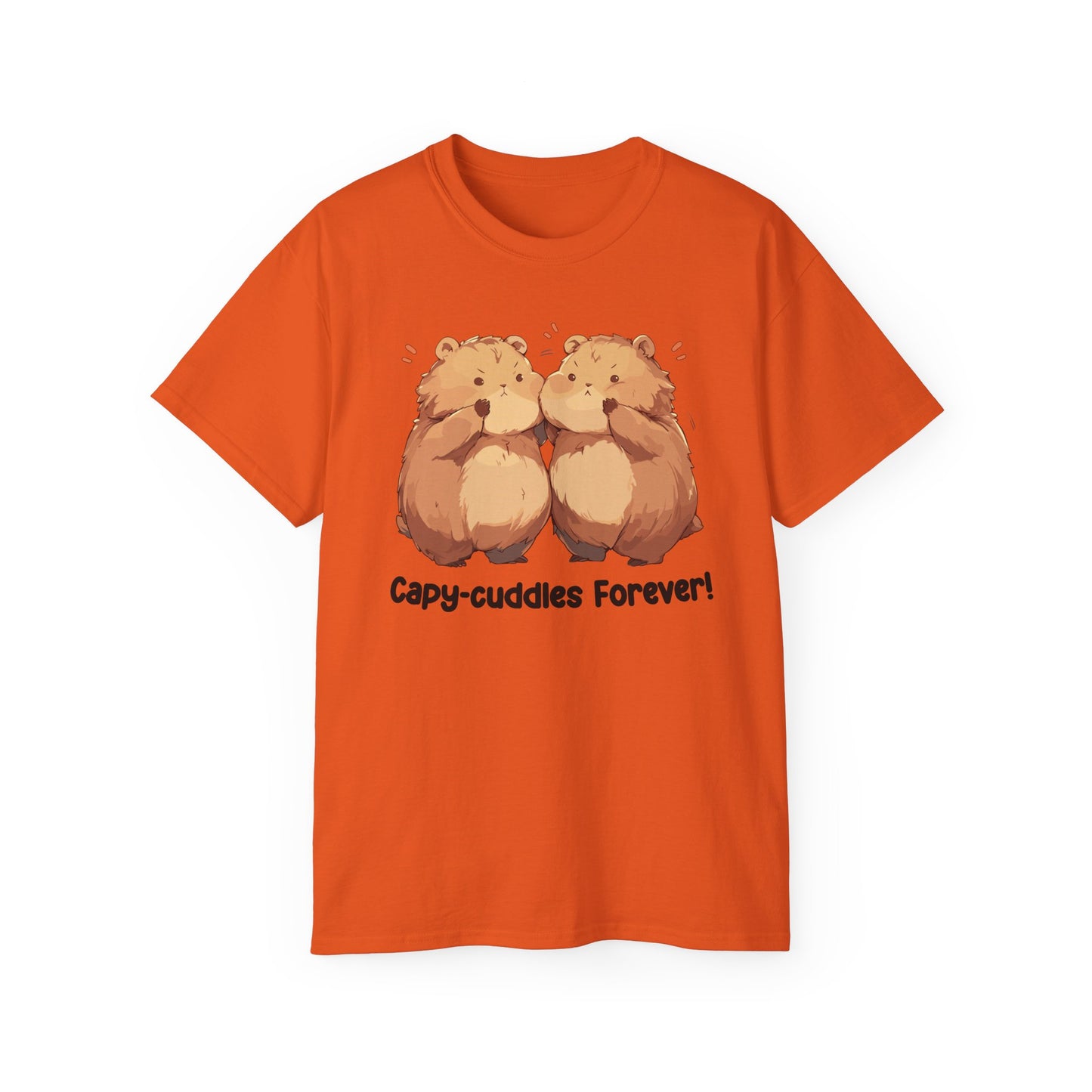 100% Cotton Short Sleeve Tee | Kawaii-Capybara-001