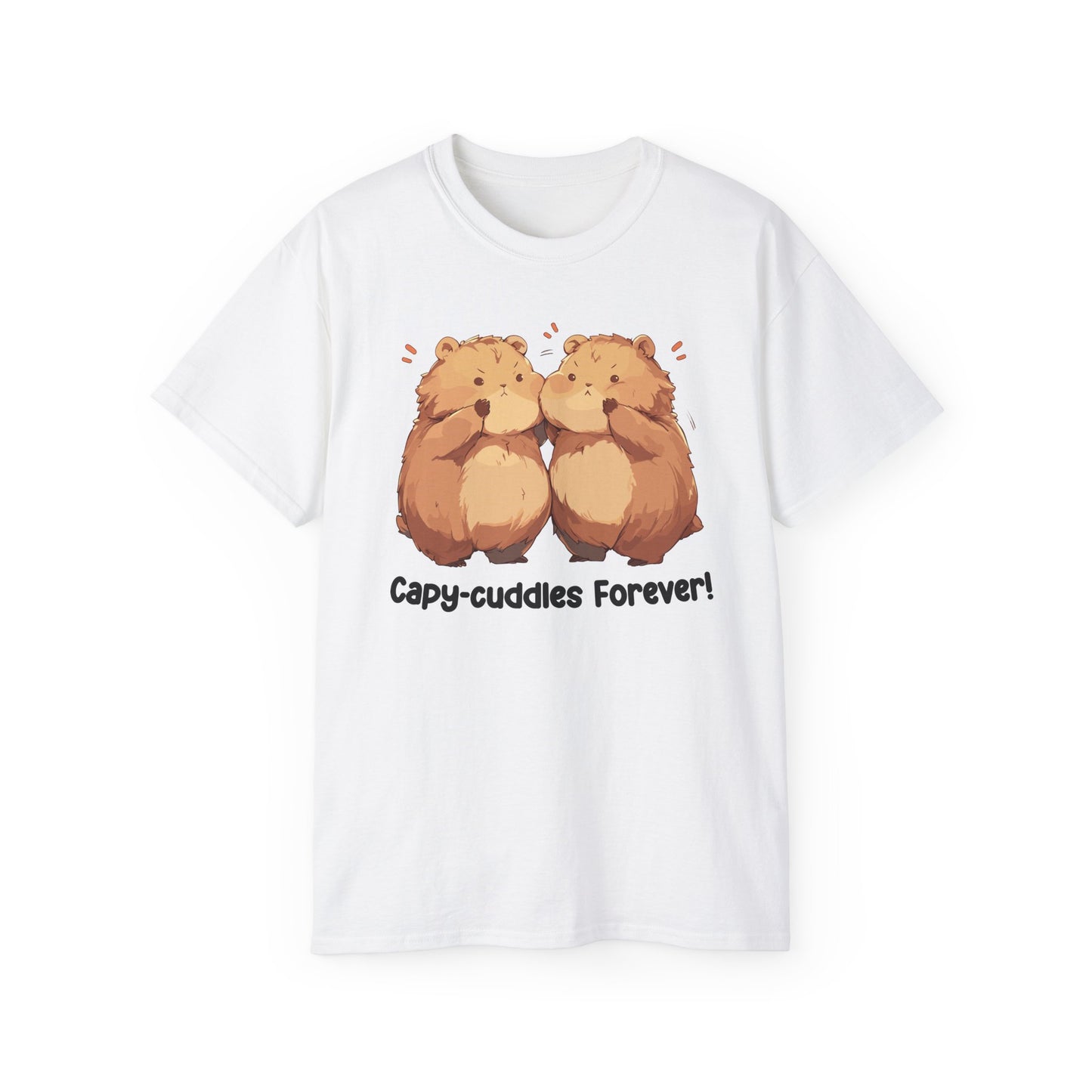 100% Cotton Short Sleeve Tee | Kawaii-Capybara-001