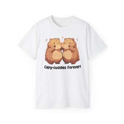 100% Cotton Short Sleeve Tee | Kawaii-Capybara-001