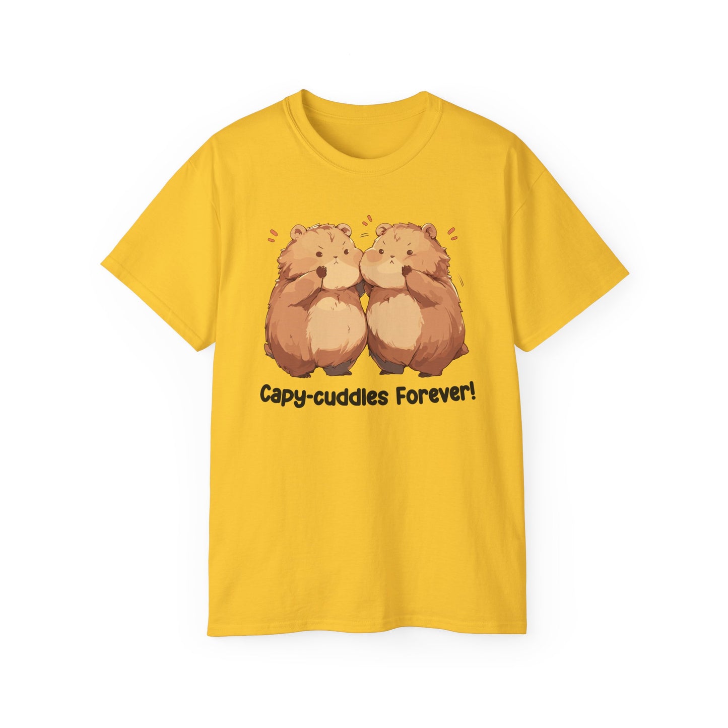 100% Cotton Short Sleeve Tee | Kawaii-Capybara-001