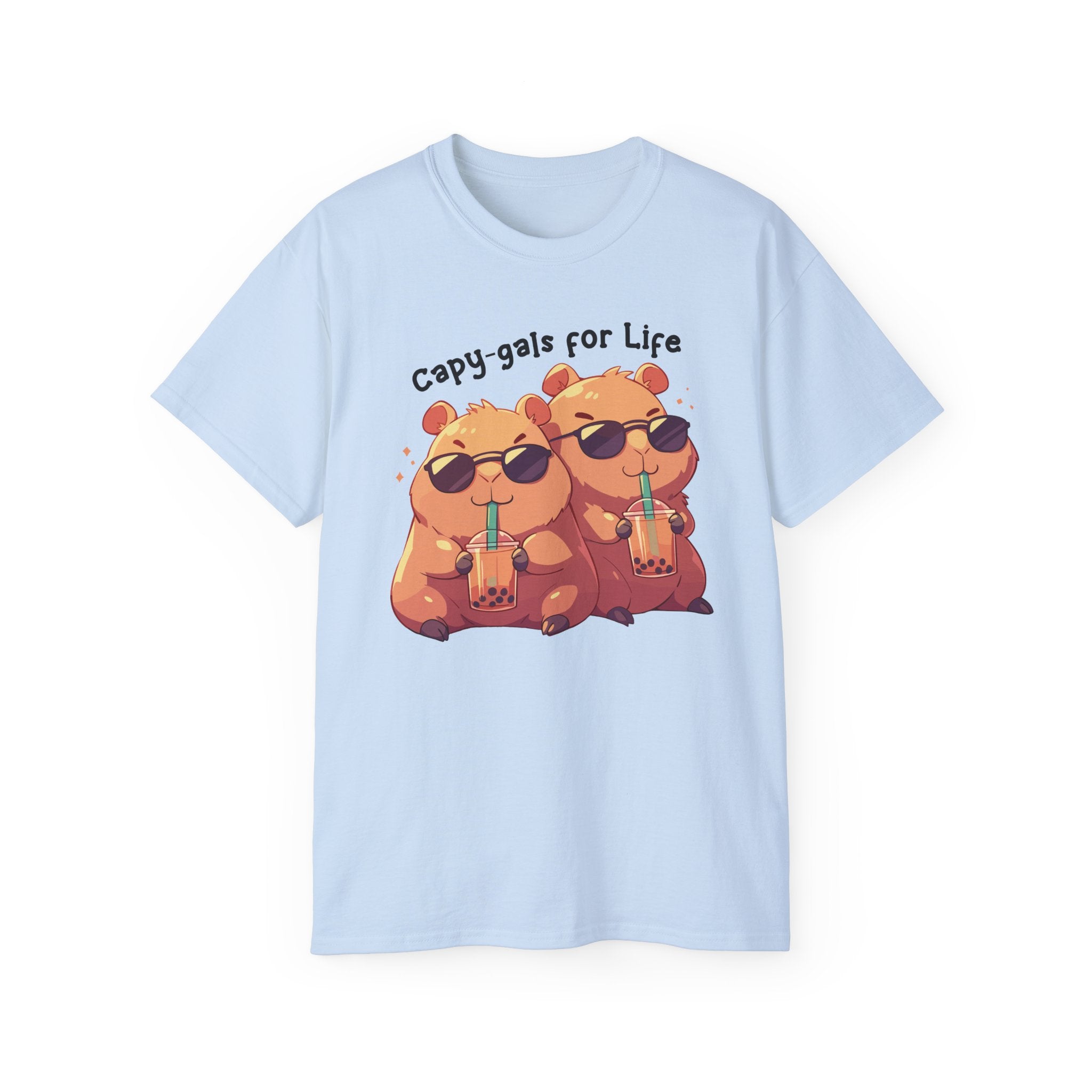100%纯棉短袖T恤 | Kawaii-Capybara-002