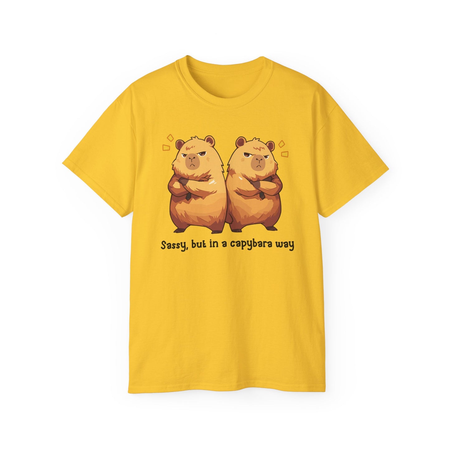 100% Cotton Short Sleeve Tee | Kawaii-Capybara-006