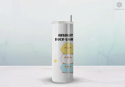 Kawaii, 20 Oz Tumbler, Stainless Steel, Leakproof T20-2405-Kawaii-Duck-002