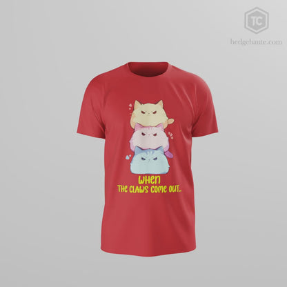 100% Cotton Short Sleeve Tee | Kawaii-Cat-001