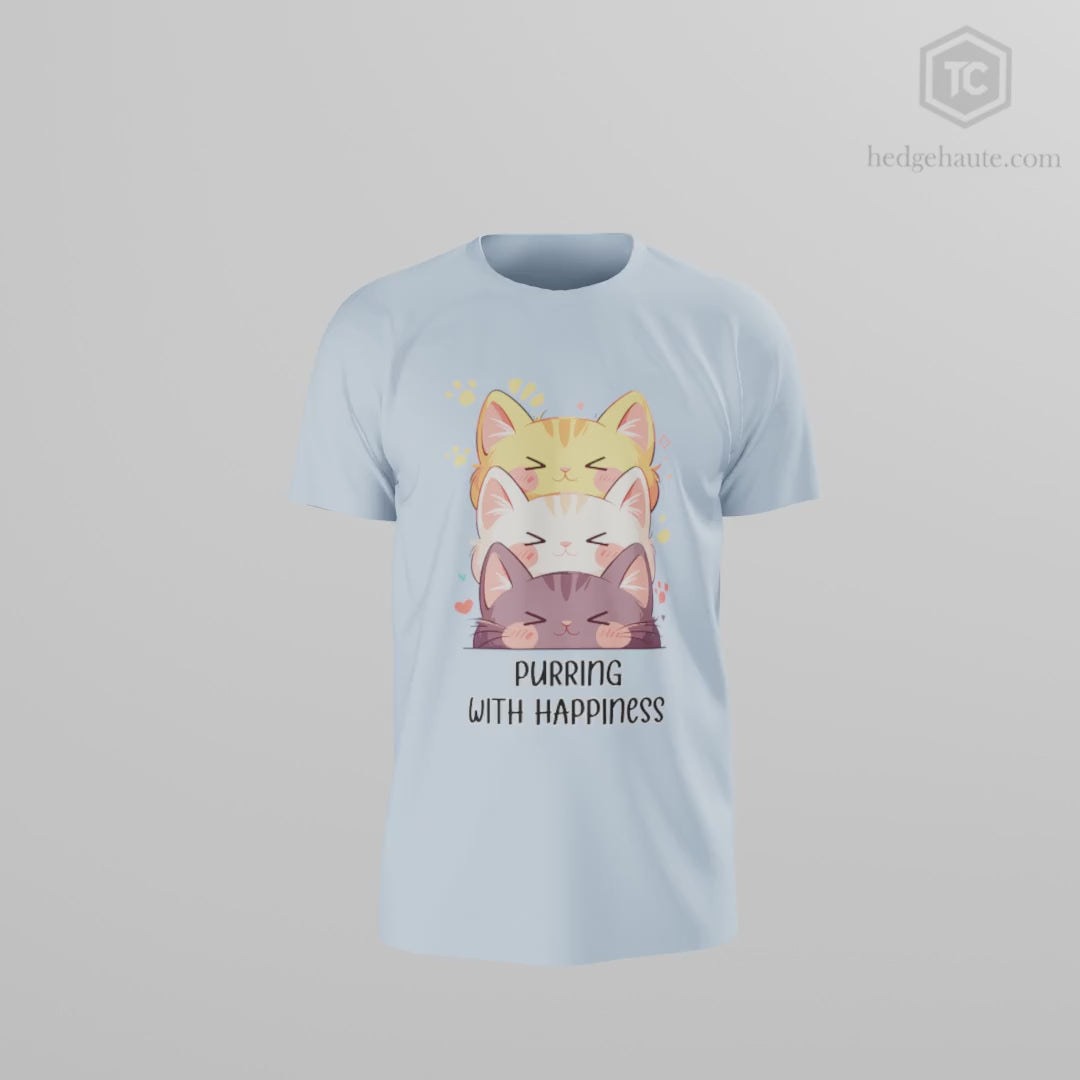 100%纯棉短袖T恤 | Kawaii-Cat-002