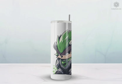 Mascot Logo, 20 Oz Tumbler, Stainless Steel, Leakproof T20-2405-Mascot-Hedgehog-012