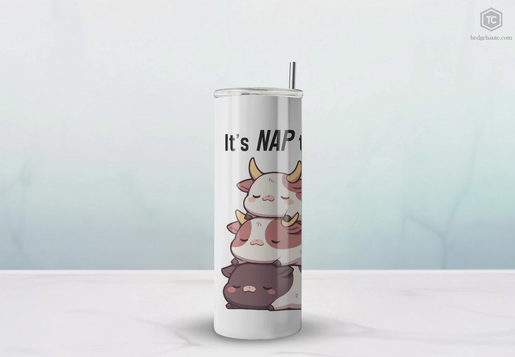 Kawaii，20盎司不锈钢防漏玻璃杯 T20-2405-Kawaii-Bull-003