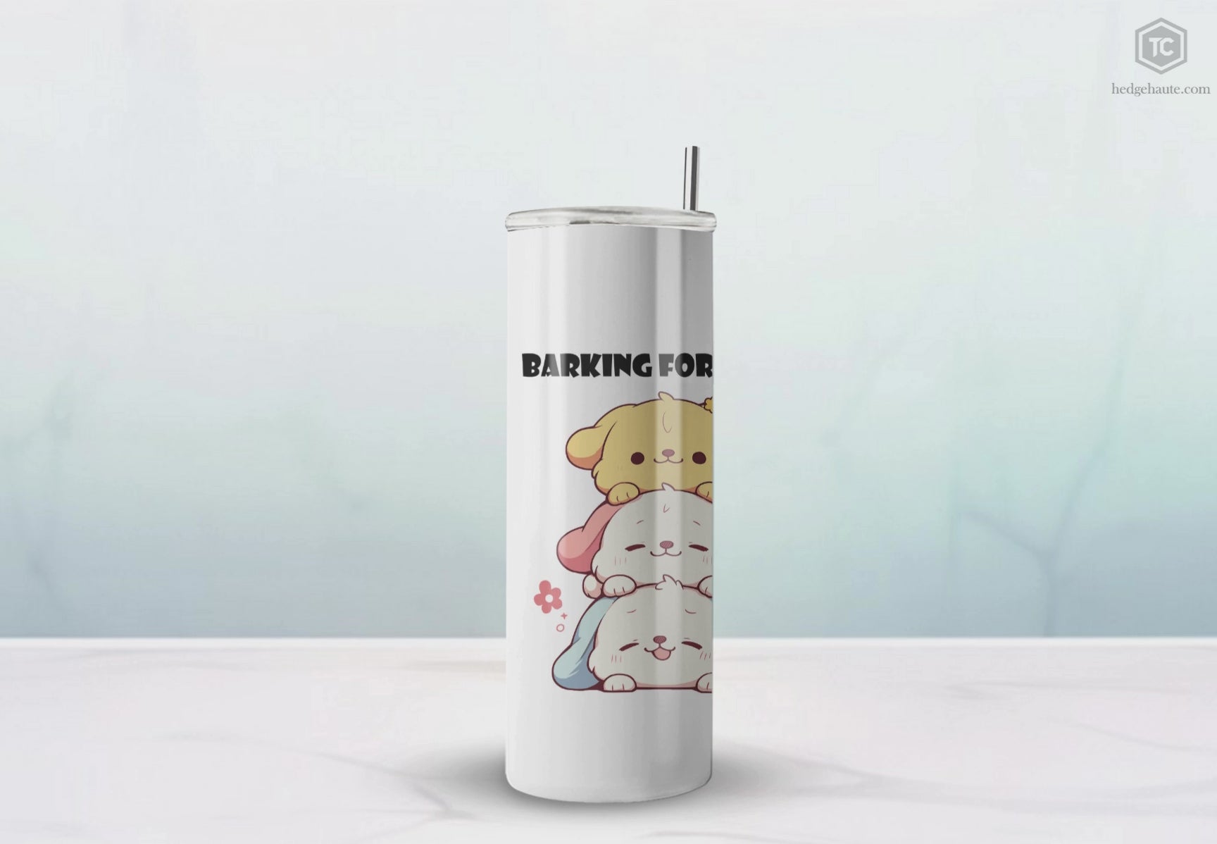 Kawaii，20盎司不锈钢防漏玻璃杯 T20-2405-Kawaii-Dog-002