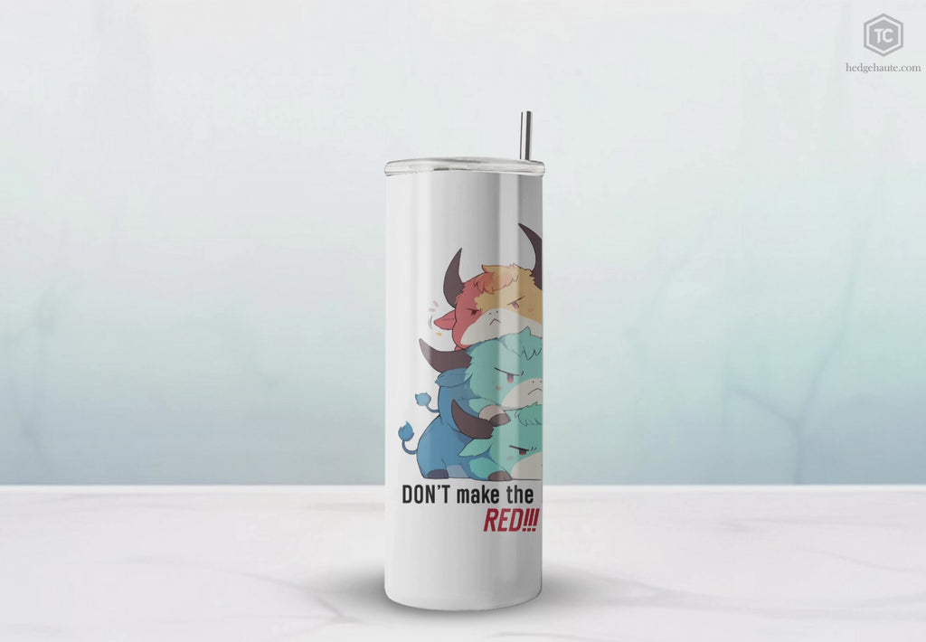 Kawaii，20盎司不锈钢防漏玻璃杯 T20-2405-Kawaii-Bull-001