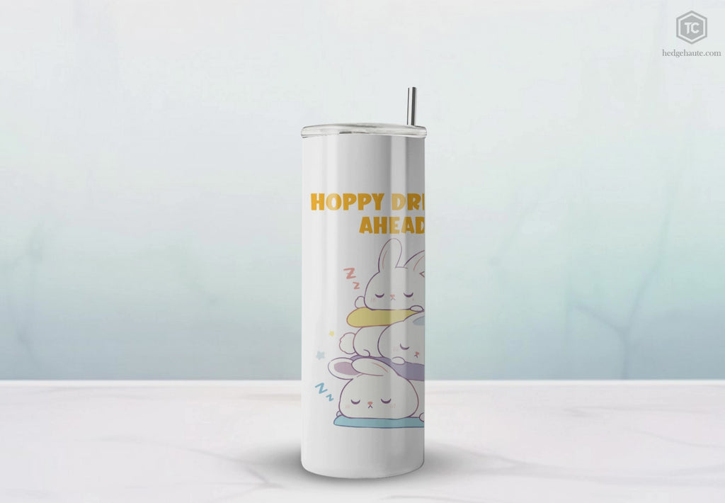 Kawaii，20盎司不锈钢防漏玻璃杯 T20-2405-Kawaii-Bunny-003