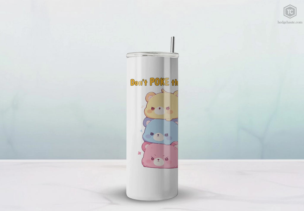 Kawaii，20盎司不锈钢防漏玻璃杯 T20-2405-Kawaii-Bear-001