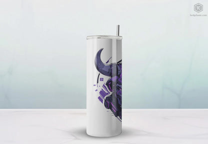 Mascot Logo, 20 Oz Tumbler, Stainless Steel, Leakproof T20-2405-Mascot-Bull-015